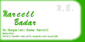 marcell badar business card